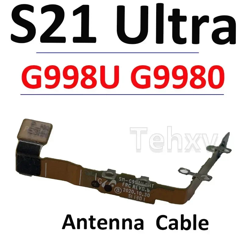 Bueno para Samsung Galaxy S21 Ultra G998 antena de señal NFC WIFI LCD Placa de carga inalámbrica Cable flexible micrófono 5G mmWave