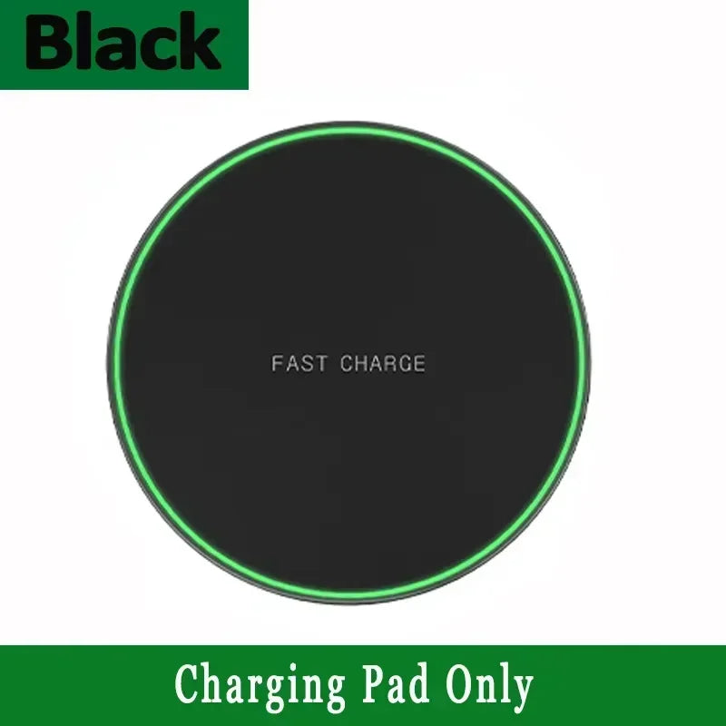 Cargador Inalámbrico Rápido Inducción para iPhone X/XR/XS Max/Mini / 12/13/15/16 Pro / Samsung S8-S10/S21/S22/Note (2025)