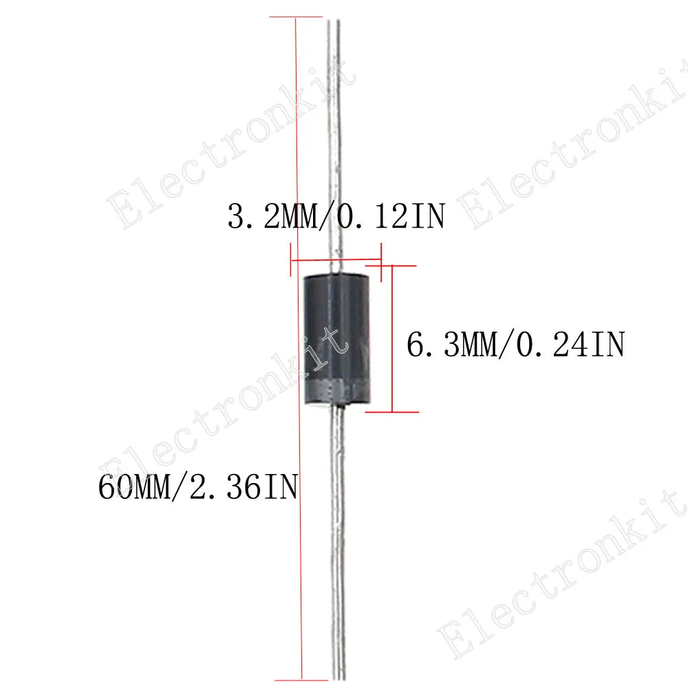 Kit Surtido Diodos TVS P6KE DO-15 - 21 Valores (5A a 47A) (Total 210 Piezas)