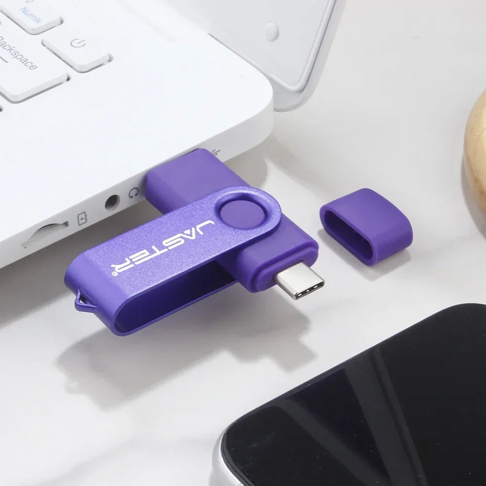 Memoria USB Flash Drive Pendrive Tipo C (32GB/64GB/128GB) con Llavero Regalo Empresarial