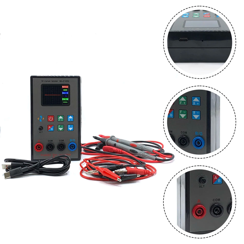Analizador Curva VI Doble Canal con Pantalla a Color - Tester Fallos Electrónicos ASA