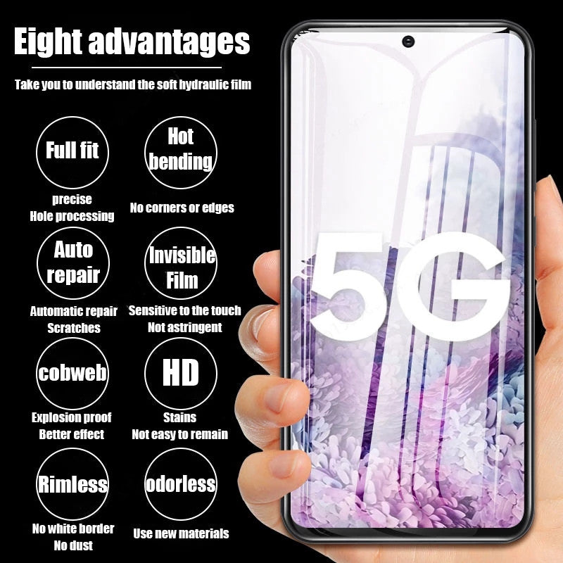 Film Hidrogel Protector Pantalla para Samsung Galaxy S8-S25 Ultra/Plus/FE / Note 8/9/10/20 Plus (Pack 4 Unidades)