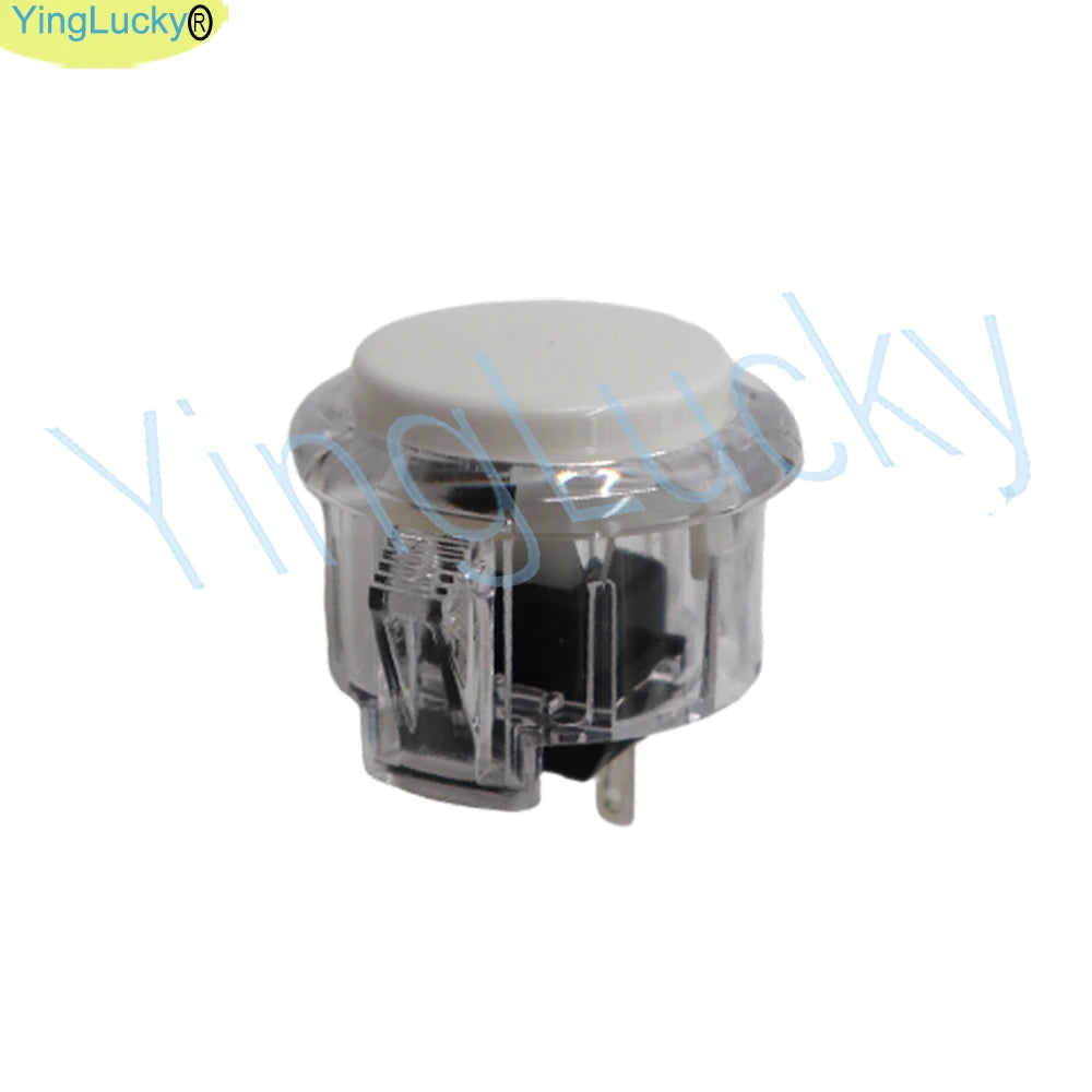 Botón Pulsador Arcade Transparente (30mm/24mm) Reemplazo para Máquina Arcade (1 Unidad)