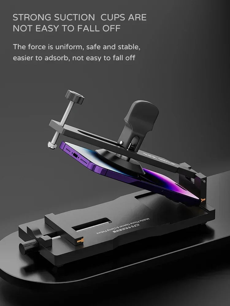 Soporte Fijación IFixes ICF6 Apertura Pantalla LCD Móvil (Ajustable, Succión Fuerte, Sin Calefacción) Herramienta Reparación