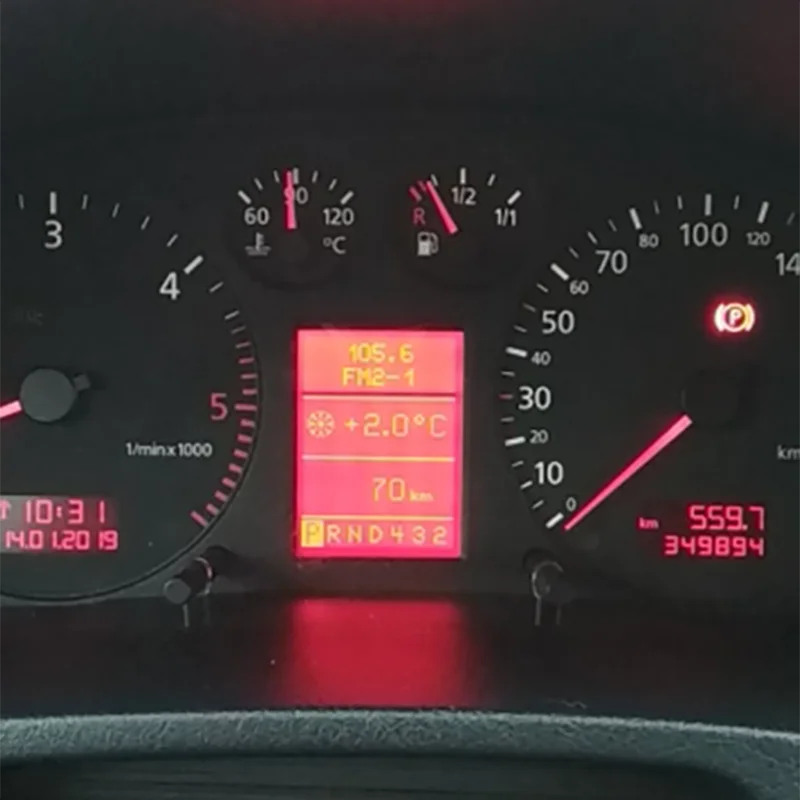 Pantalla LCD Display para Cluster VDO (Audi A3/A4/A6) - Repuesto Píxel Dashboard (Herramienta Diagnóstico OBD2)