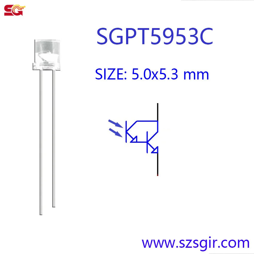 Lote 20 Pcs Fototransistor Darlington 5mm SGPT5953C