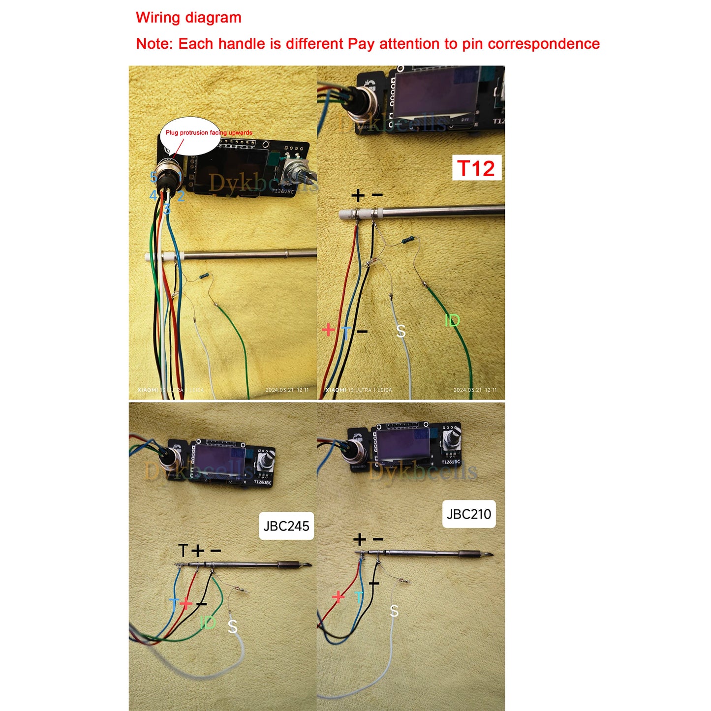 2 Inch T12 JBC245 210 936 Controller Board Color Display Digital Soldering Iron Soldering Station Control F/ 12V 24V HAKKO