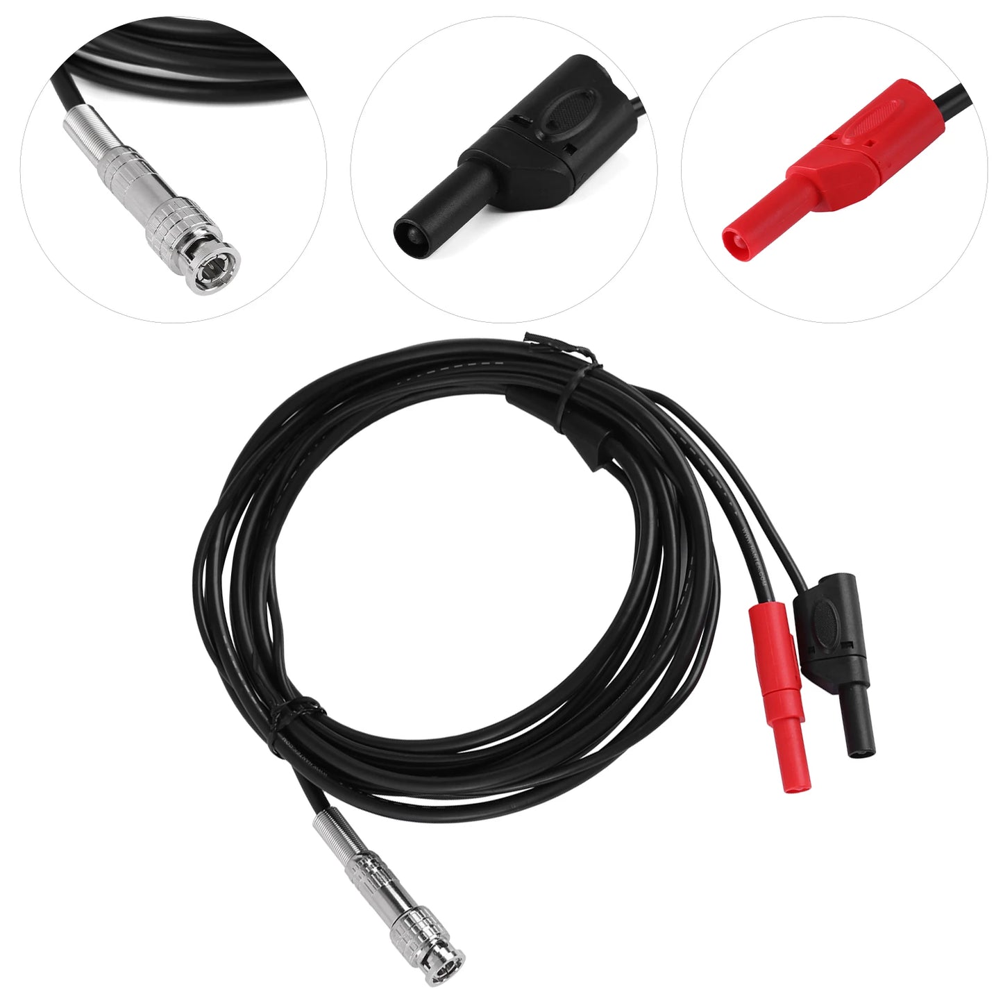 Cable Prueba Automotriz Hantek HT30A (3 Metros) - Línea Testeo BNC a Banana Alta Resistencia
