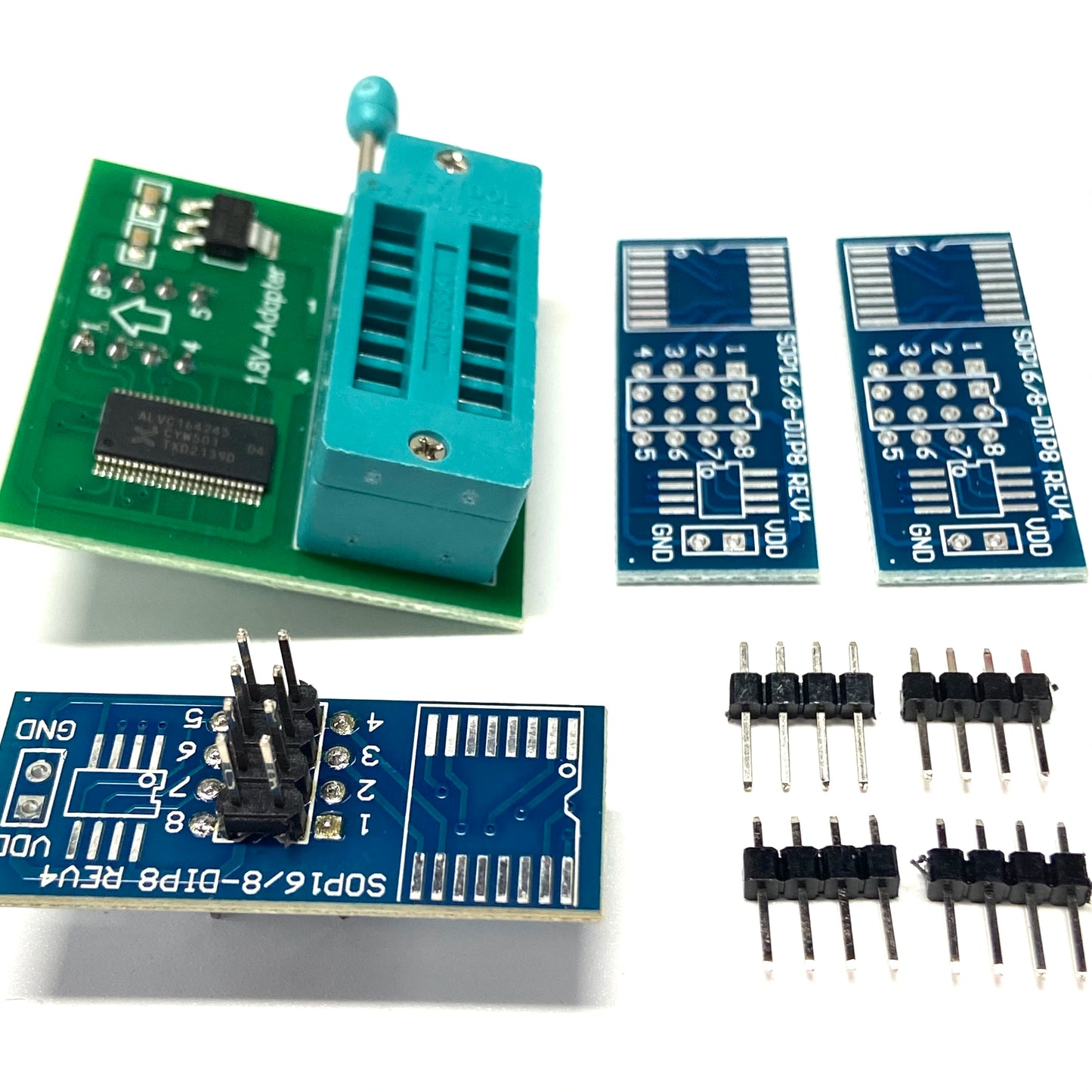 Kit Programador USB SPI Alta Velocidad EZP2019 + 5 Sockets Full Set para EEPROM 24/25/93, Flash 25 BIOS Chip