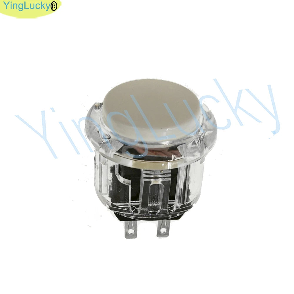 Botón Pulsador Arcade Transparente (30mm/24mm) Reemplazo para Máquina Arcade (1 Unidad)