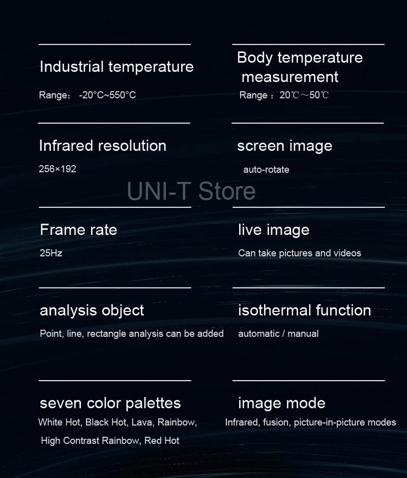 Termógrafo Móvil UNI-T UTi260M para Android (Tipo C) - Herramienta Temperatura Módulo PCB/Electrónico