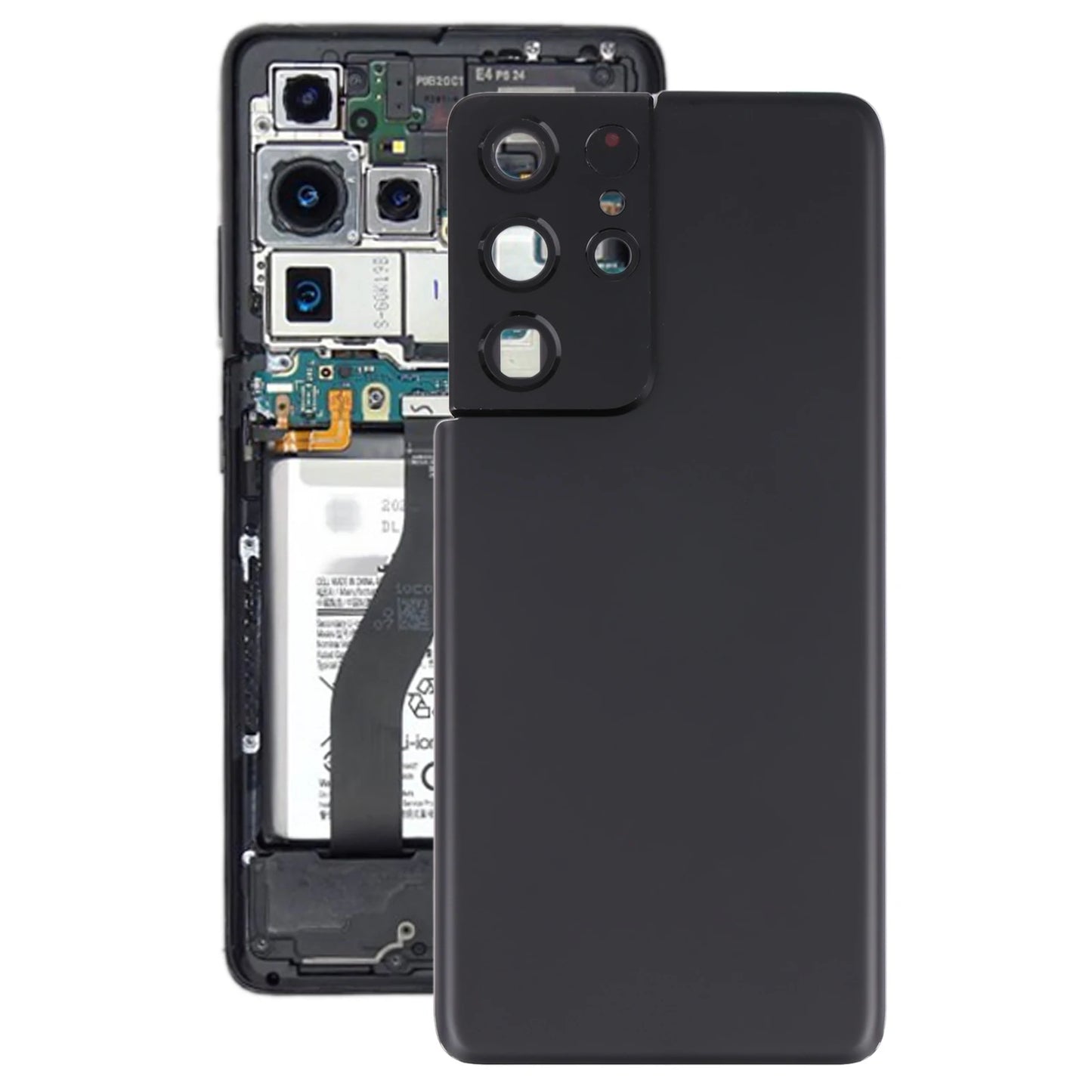 Tapa Trasera Batería con Cubierta Lente Cámara para Samsung Galaxy S21 Ultra 5G (Repuesto Reparación Teléfono)