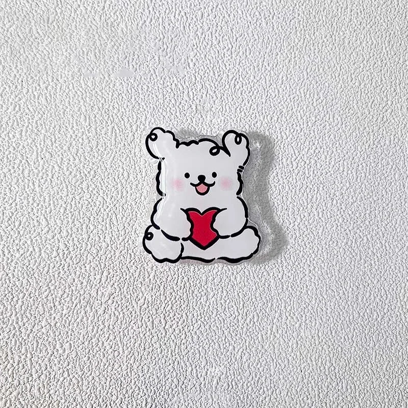 Soporte Anillo Dedal Teléfono Griptok Diseño Coreano Cachorro Cartoon para iPhone 16/Samsung/Universal