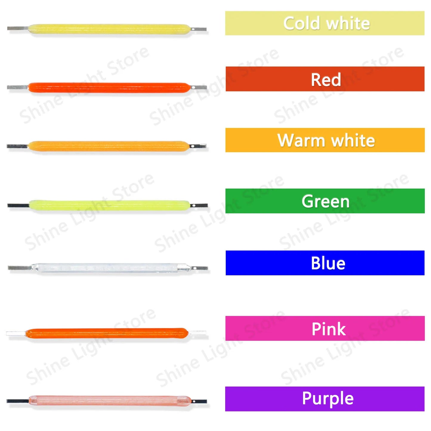 Filamento LED COB 3V 38mm para Bombilla Edison Decoración Hogar/Boda/Camping DIY (10-1200 Piezas)