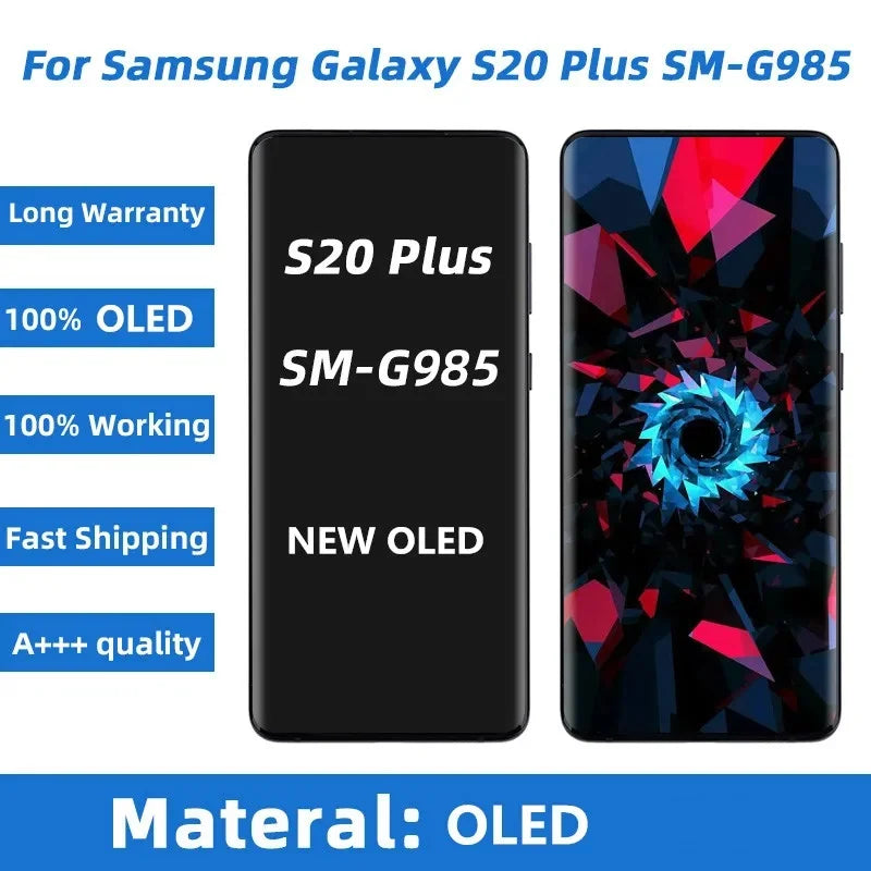 Pantalla LCD Super OLED S20 + para Samsung Galaxy S20 Plus lcd G986B G986U G985F/DS pantalla táctil LCD con montaje de digitalizador de marco