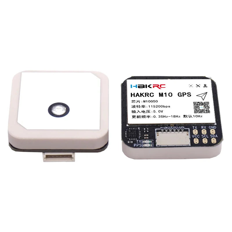 Módulo GPS HAKRC M10 (5V, 25x25mm) con Compás QMC5883 (Doble Protocolo) para Aviones RC FPV Largo Alcance