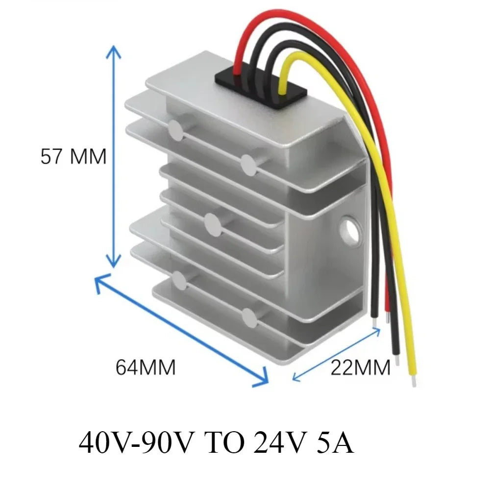 Convertidor Step-Down DC-DC 40V-90V a 24V (5A-50A) / 48V-72V a 24V Estabilizador Regulador Módulo Boost