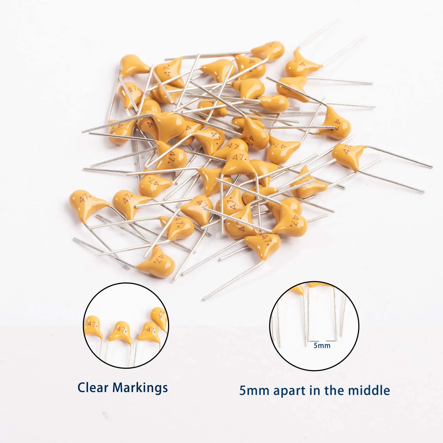 Kit Surtido Capacitores Cerámicos 24 Valores (0.1uF-10uF) para Guitarra (480 Unidades)