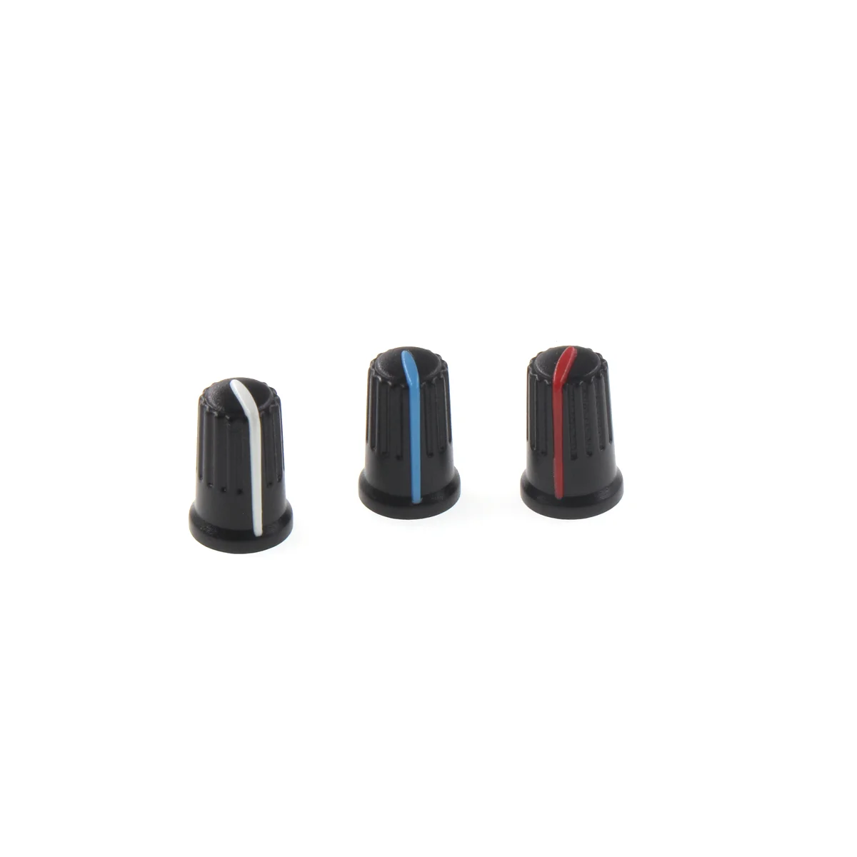20pcs Potentiometer knob cap 11.4x17.8mm power amplifier audio panel adjustment cap knob two-color plastic knob
