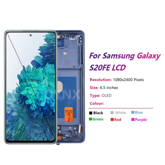 Pantalla AMOLED para Samsung Galaxy S20 FE 4G/5G pantalla LCD montaje de pantalla táctil para Samsung S20 FE G780 G781 reemplazo de pantalla