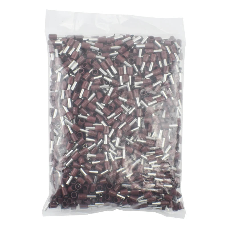Terminal Tubular Punta Cable Aislado Crimp (E0508/1008/1508/7508/2508) Ferrules Prensado (Pack 1000 Unidades)