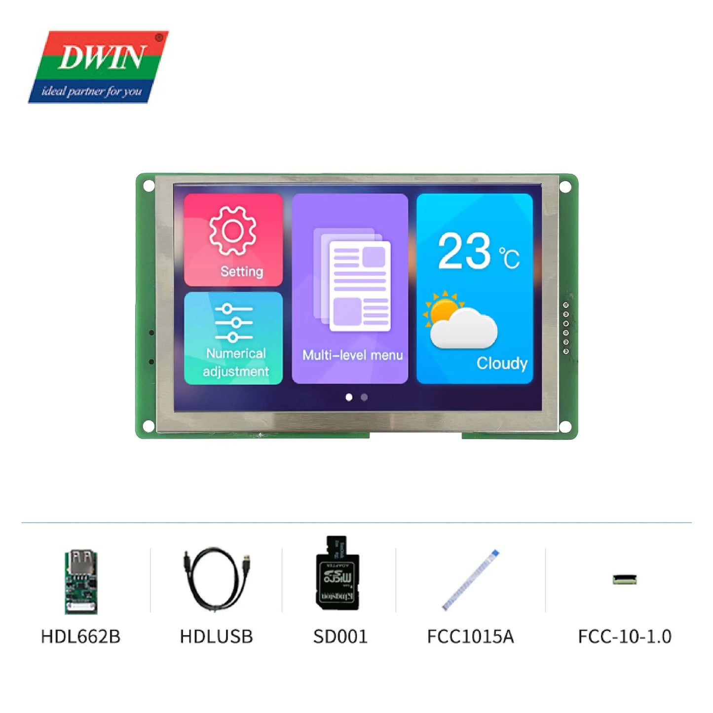 Pantalla Táctil Inteligente HMI DWIN 4.3" (480x272) TFT LCD - Bajo Costo