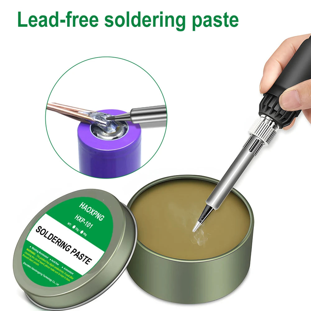 Pasta Soldar Flux Colofonia Sin Plomo Fácil Soldadura para Reparación Hierro/Chapa Acero Inoxidable/Níquel Alambre