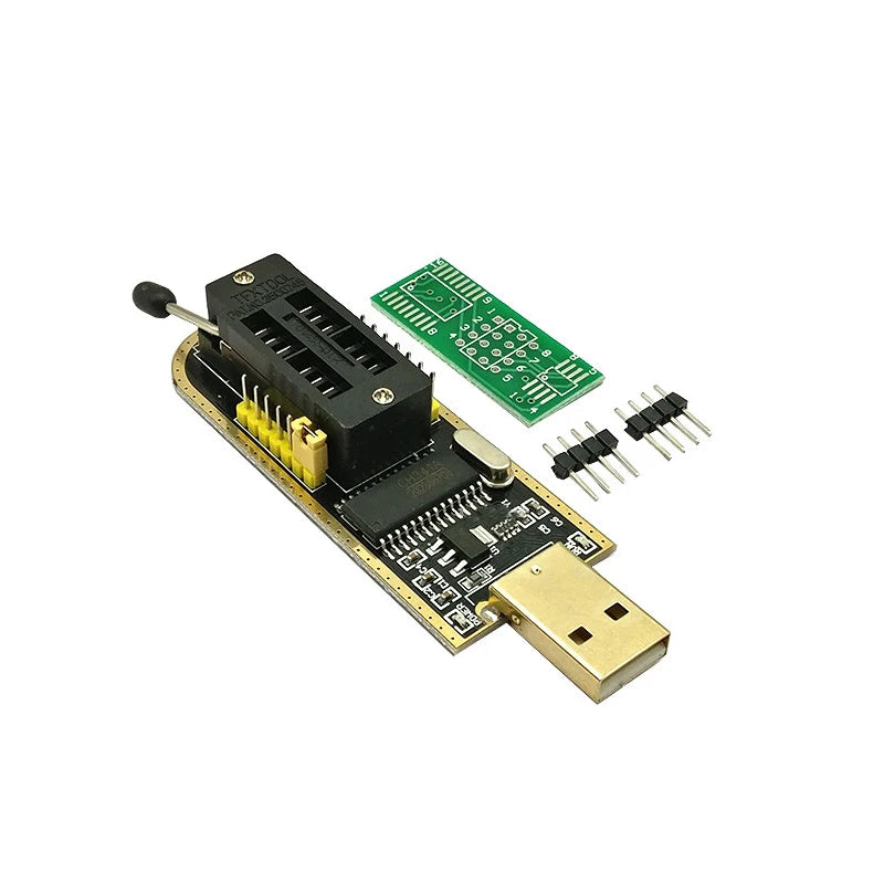 Kit Programador USB CH341A 24/25 Series EEPROM Flash BIOS + Clip Test SOIC8/SOP8 (Variante 1)