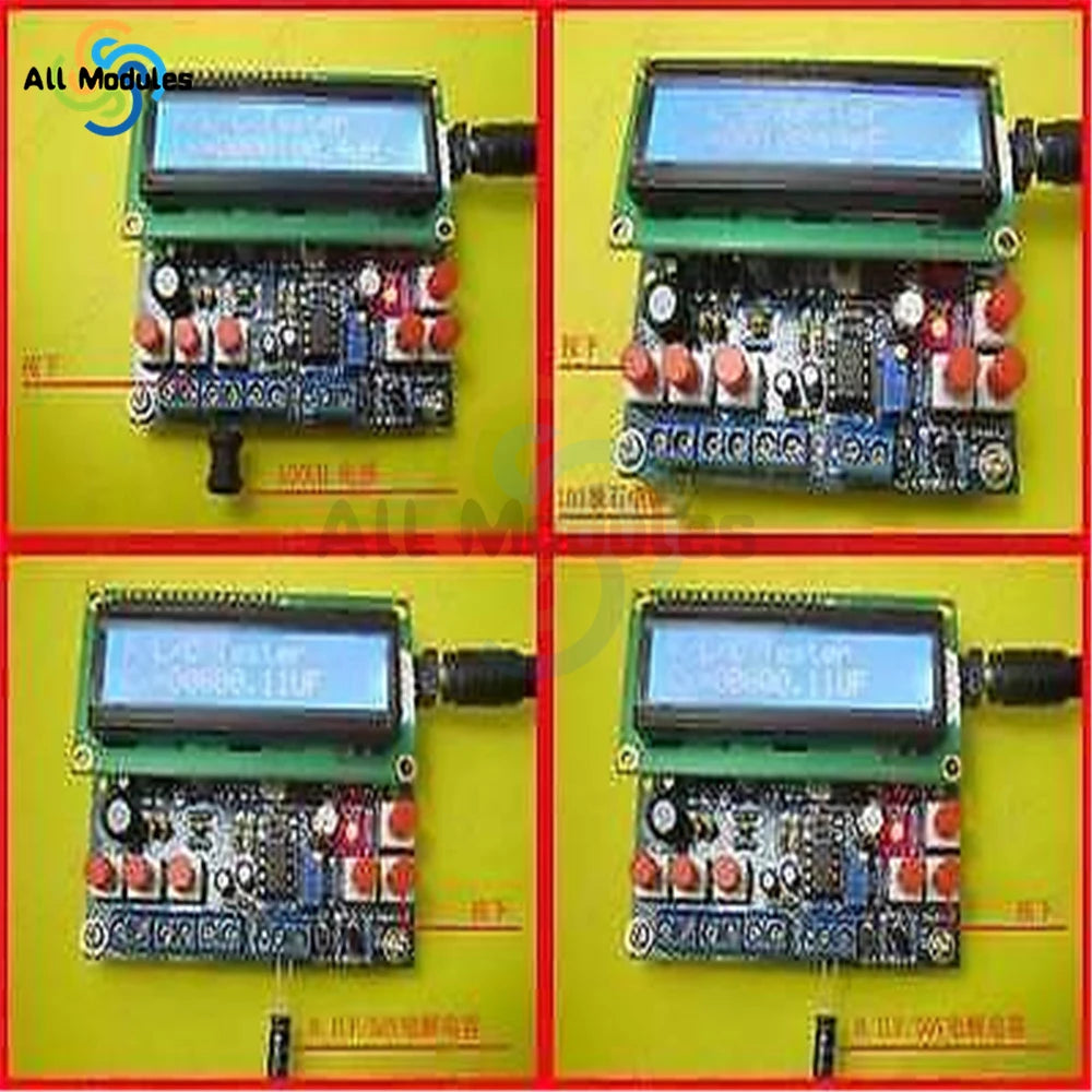 Kit DIY Secohmmeter Digital LCD 1602 Medidor Frecuencia/Capacitancia/Inductancia (Cymometer CF Tester) Permittimeter