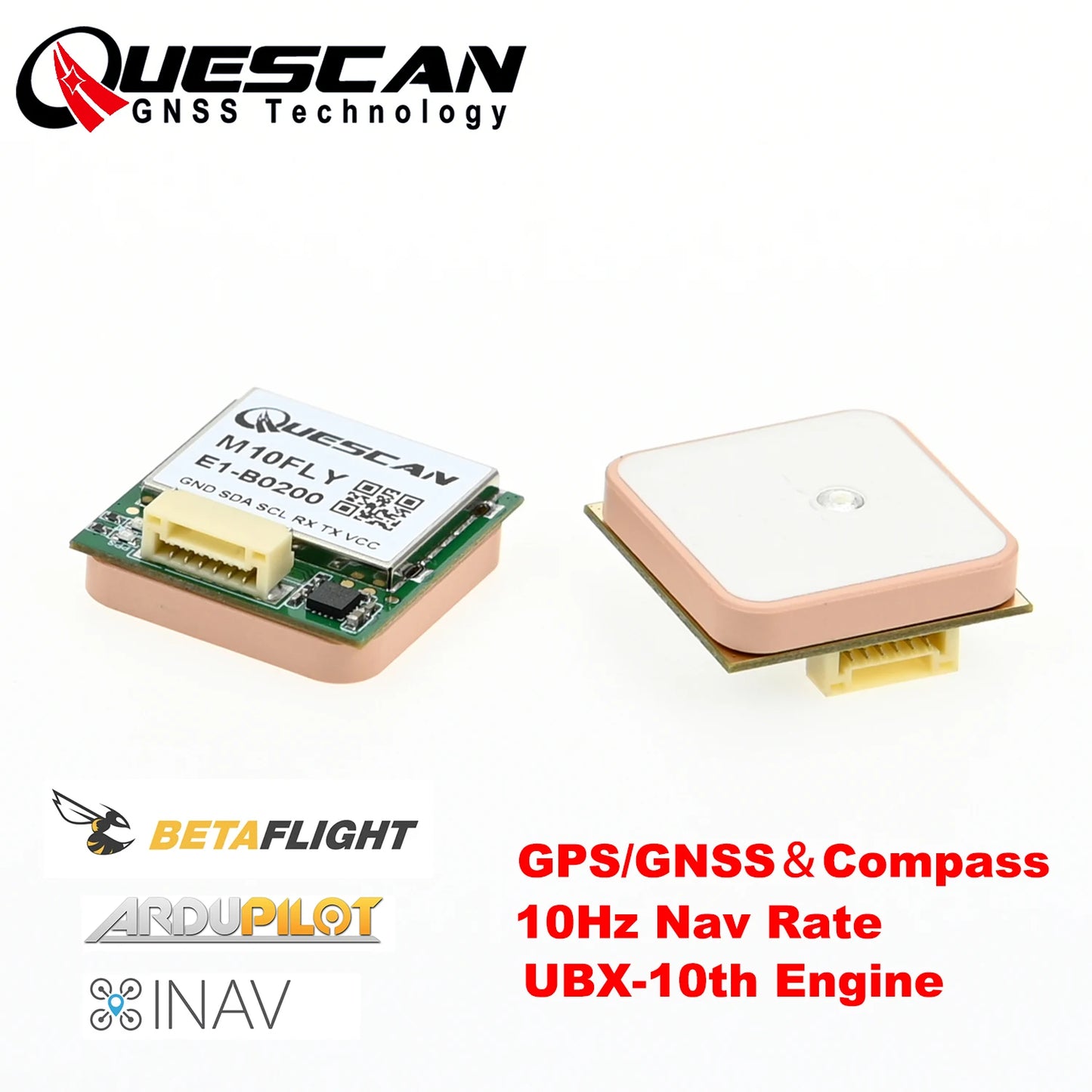 Módulo GPS M10FLY (10Hz) con Compás para Controladora Vuelo FPV Drone (Ardupilot/Betaflight/INAV/Pixhawk)