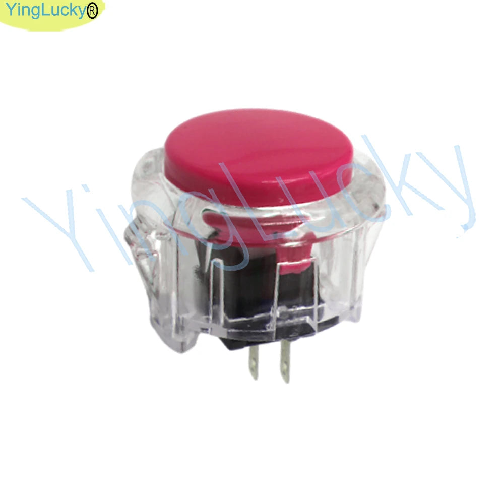 Botón Pulsador Arcade Transparente (30mm/24mm) Reemplazo para Máquina Arcade (1 Unidad)