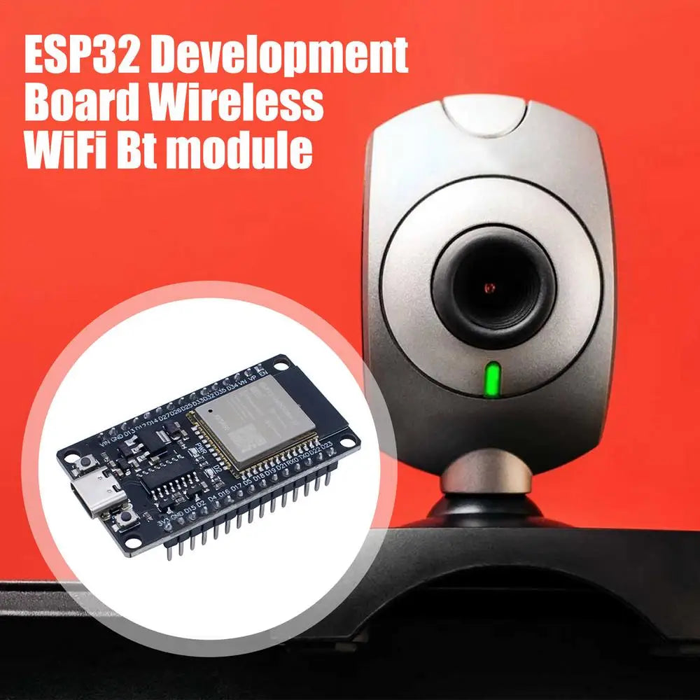 Placa Desarrollo ESP32 (30 Pines, ESP32-WROOM-32S/32D) Módulo Inalámbrico WiFi Bluetooth Doble Núcleo Bajo Consumo
