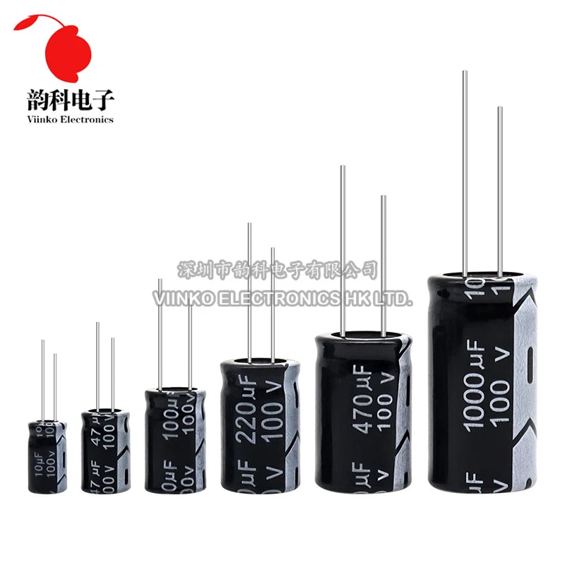 Capacitor Electrolítico Aluminio (0.47uF-1000uF, 10V-450V) - Unidad (Especificar Valor)