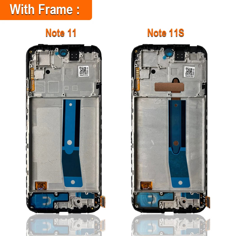 Super AMOLED LCD For Xiaomi Redmi Note 11 LCD 2201117TG LCD Display Touch Screen Digitizer Assembly For Redmi Note 11S LCD