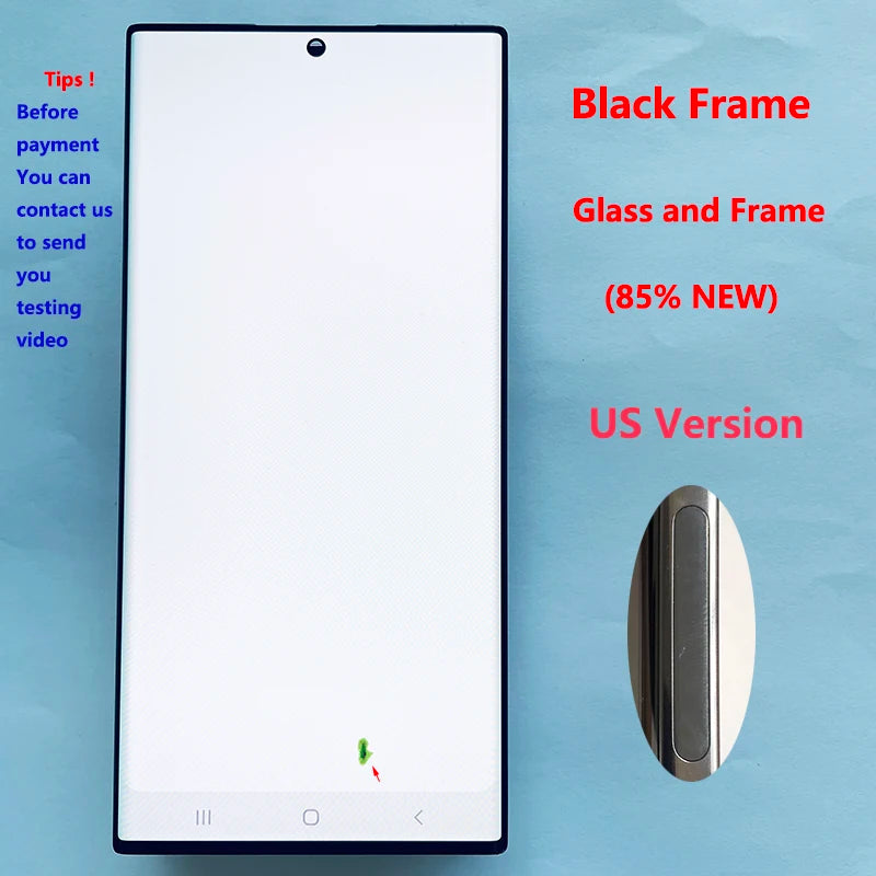 Pantalla 6.8" Super AMOLED con Marco y Digitalizador Táctil para Samsung S22 Ultra 5G (S908/S908U/S908B) (Con Defecto Estético)
