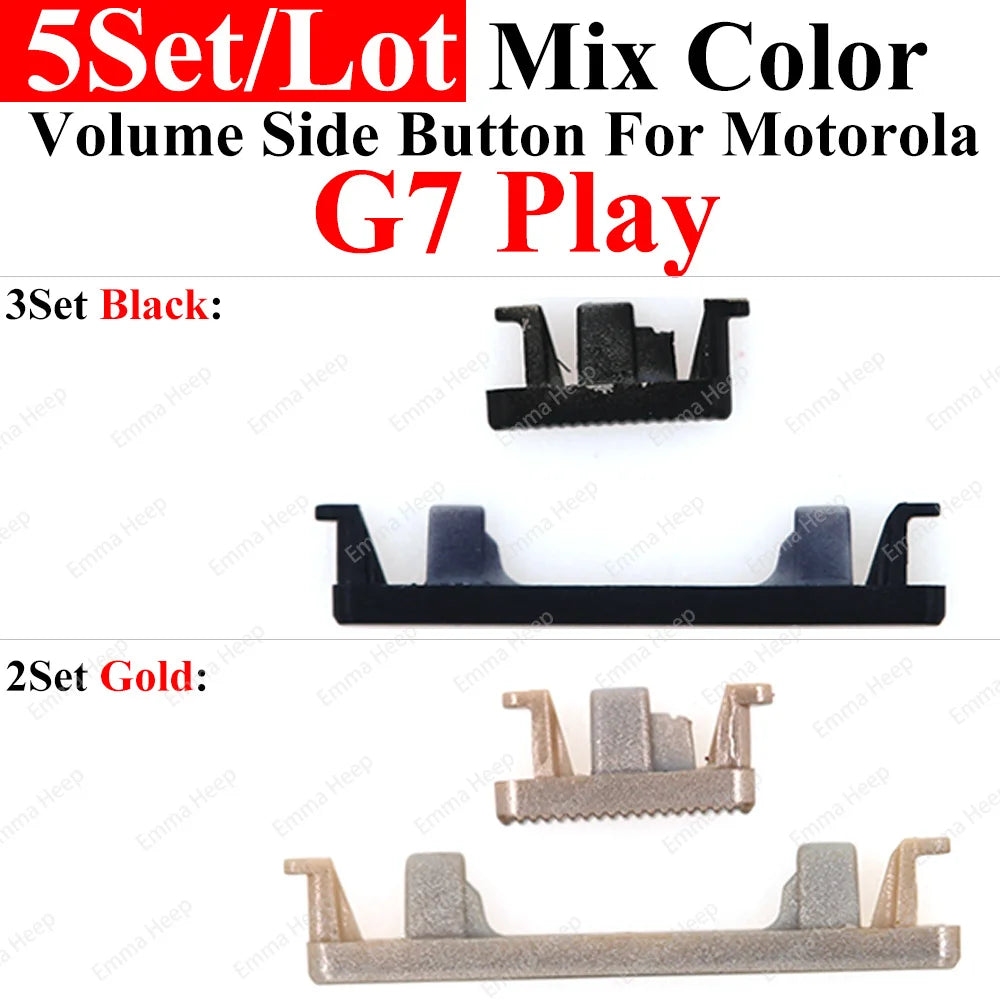 5set Power Volume Side Button Key For Motorola Moto G23 G22 G20 G13 G10 G9 G7 Plus G8 Power Lite Volume Button Power ON OFF