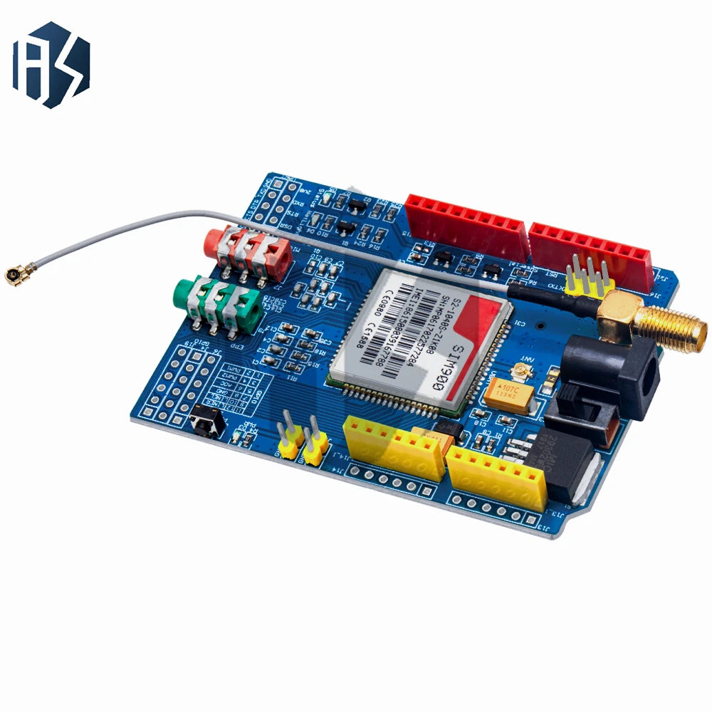 Kit Módulo GSM/GPRS SIM900 Quad-Band (850/900/1800/1900MHz) Placa Desarrollo Ultra Compacta con Antena SMA para Arduino