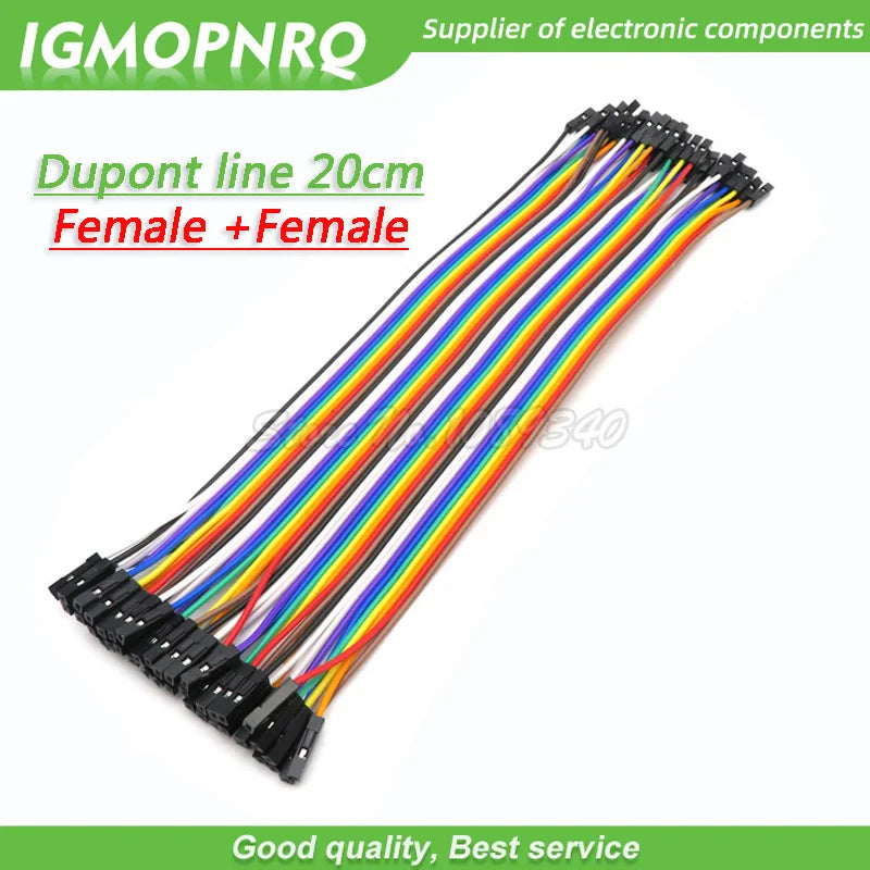 Cable Jumper Dupont (40/120 Unidades, 40 Pines, 20cm) Macho-Macho / Hembra-Hembra / Macho-Hembra para Arduino DIY Kit