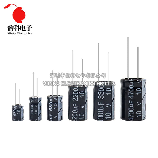Capacitor Electrolítico Aluminio (0.47uF-1000uF, 10V-450V) - Unidad (Especificar Valor)