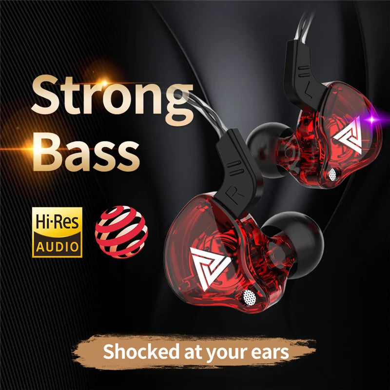 Auriculares con Cable QKZ AK6 (Driver Cobre HiFi, 3.5mm) Deportivos con Micrófono (Bajos Estéreo, In-Ear)