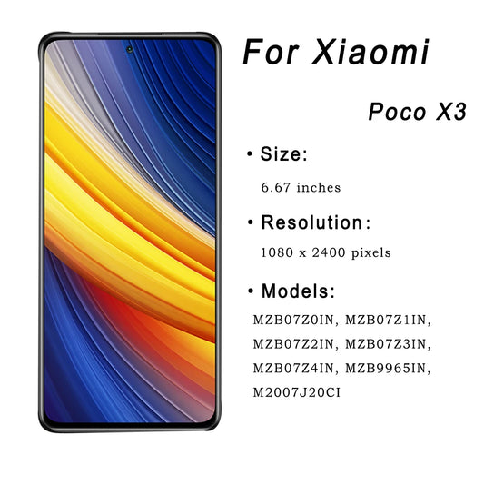 IPS LCD For Xiaomi POCO X3 Display Touch Screen Digitizer Assembly For Poco X3/X3 Pro/X3 NFC LCD Replacement Parts M2007J20CI