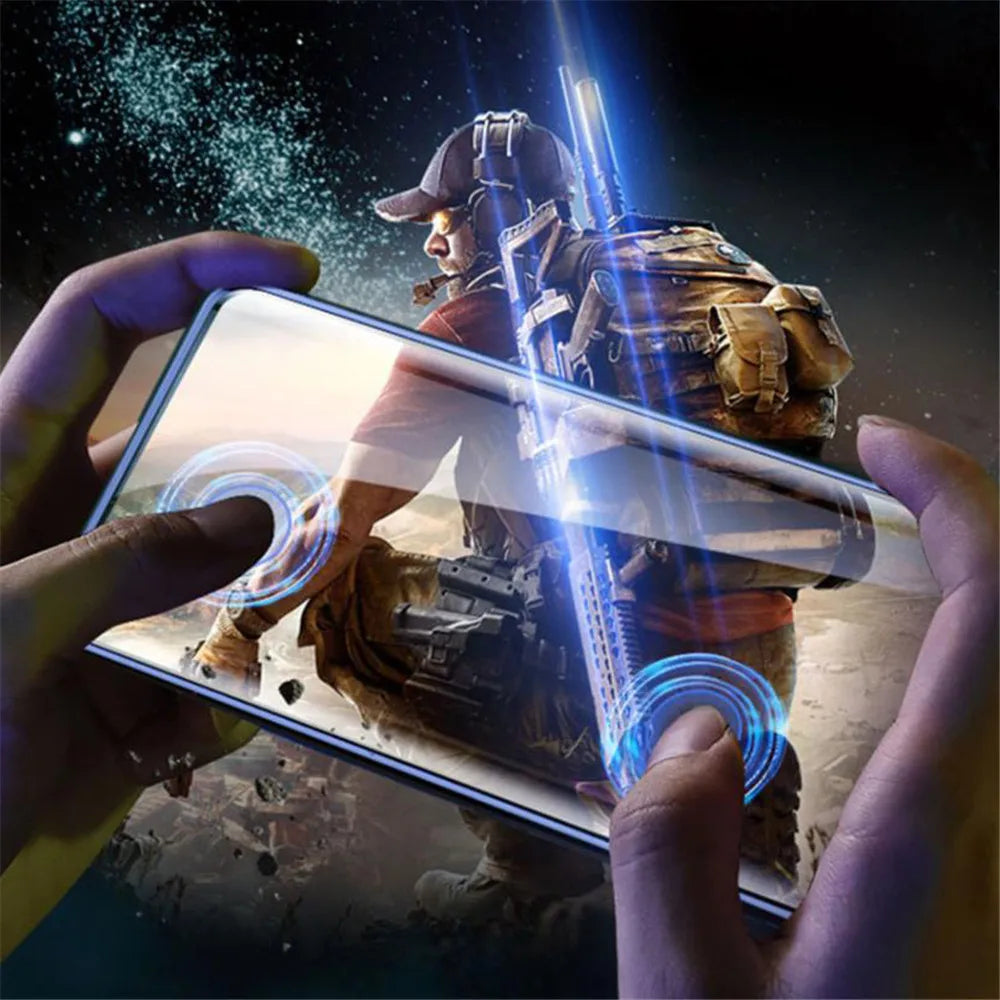 Protector Pantalla Cristal Templado para Samsung Galaxy S21 FE/S22 Plus/S23 (Compatible Desbloqueo Huella)