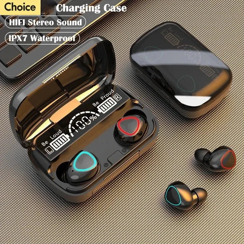 Auriculares Inalámbricos M10 TWS Bluetooth 5.0 con Caja Carga 3500mAh (Micrófono, Estéreo 9D, Deportivos, Impermeables)