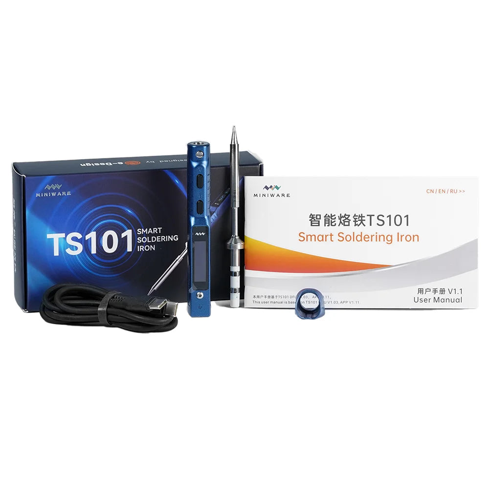 Original TS101 Soldering Iron Portable Adjustable Temperature Digital Solder Station TS-BC2 Tip PD3.1 90W TS100 Upgrade