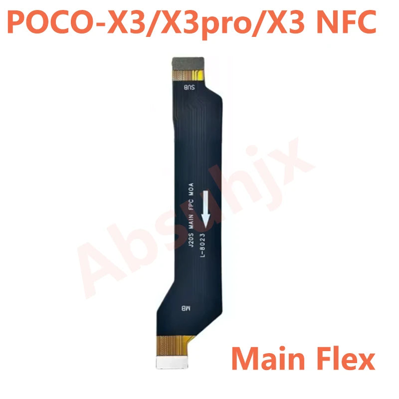 Main Motherboard Connector LCD Display Power Back Cover Sticker Flex Cable For Xiaomi Mi POCO X3 Pro USB Charging Port Charger