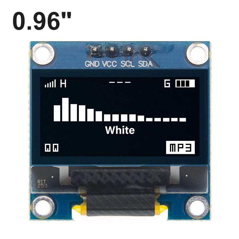 0.96 Inch OLED SSD1306 White/Blue/Yellow 128X64 IIC I2C Serial Display Module 12864 LCD Screen Board For Arduino