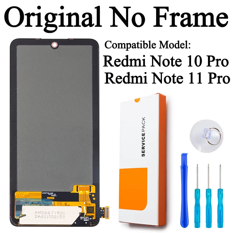 2201116TG M2101K6G Premium Lcd For Xiaomi Redmi Note 10 Pro Display Touch Screen Digitizer Panel Assembly For Redmi Note 11 Pro