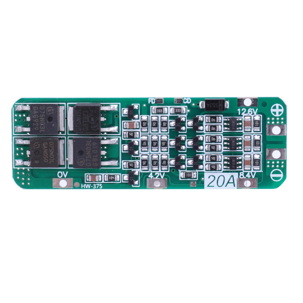 3S 4S 20A 40A 60A Li-ion Lithium Battery Charger Protection Board 18650 BMS Drill Motor 11.1V 12.6V/14.8V 16.8V Enhance/Balance