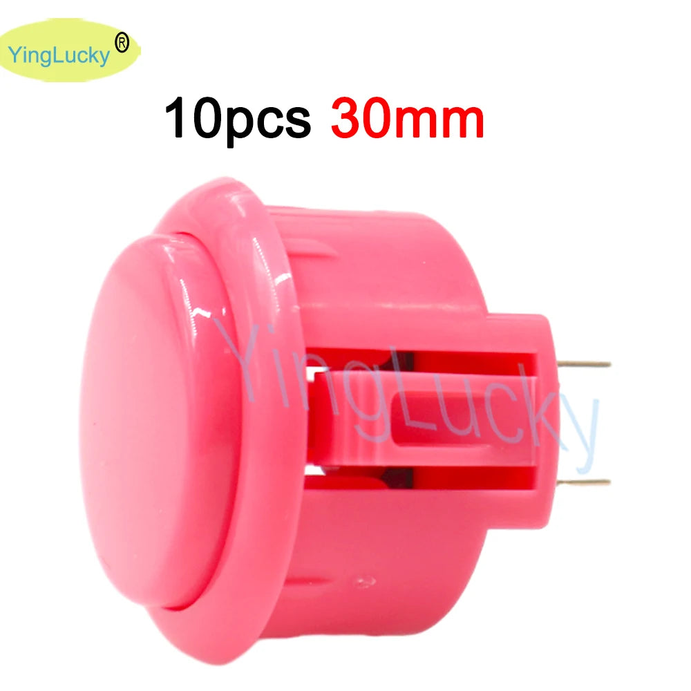 Botones Pulsadores Originales Sanwa OBSF-30 / OBSF-24 (30mm/24mm) para Arcade Box/Pandora/PS3/PS4/Raspberry Pi/MAME (10 Unidades)