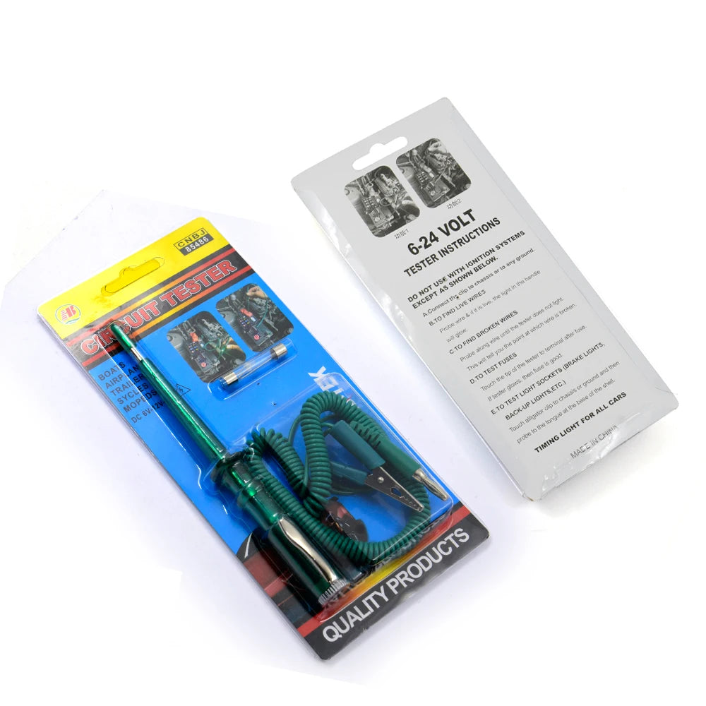 Pluma Tester Voltaje Circuito Universal Auto/Camión con Display Digital y Luz - Accesorio Reparación